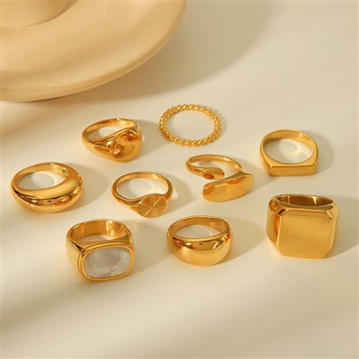 Zoo nkauj Stainless Hlau Rings