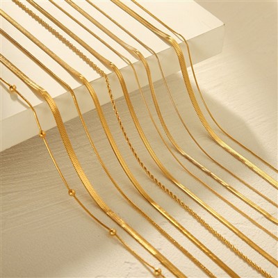 Stainless hlau Dainty Necklace